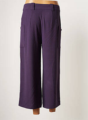 Pantalon 7/8 fermeture zippée sous rabat avec crochet taille normale violet ESPRIT femme