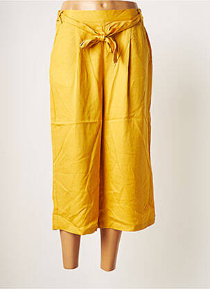 Pantacourt taille élastique jaune JULIE GUERLANDE femme