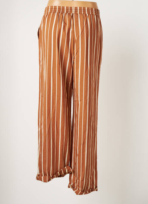 Pantalon large marron GEISHA pour femme