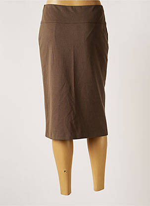 Jupe mi-longue stretch vert LUCIA femme