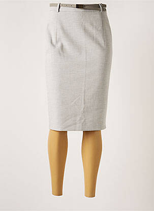 Jupe mi-longue taille normale gris ESPRIT femme