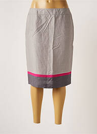 Jupe mi-longue doublure textile gris FRANK WALDER femme