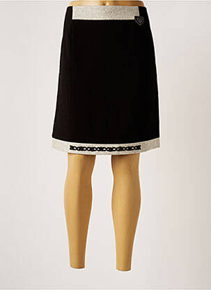 Jupe courte coupe évasée noir POUPEE CHIC femme