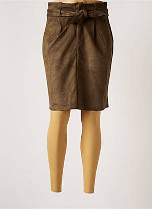 Jupe mi-longue taille normale vert GEISHA femme