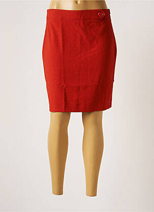 Jupe courte fermeture zip latéral orange MOLLY BRACKEN femme