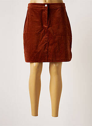 Jupe courte taille haute marron CHATTAWAK femme
