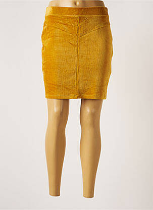 Jupe courte taille élastique jaune EDC BY ESPRIT femme