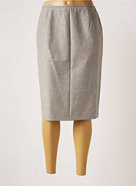Jupe mi-longue taille à pinces gris BASLER femme