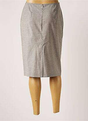 Jupe mi-longue stretch gris BASLER femme