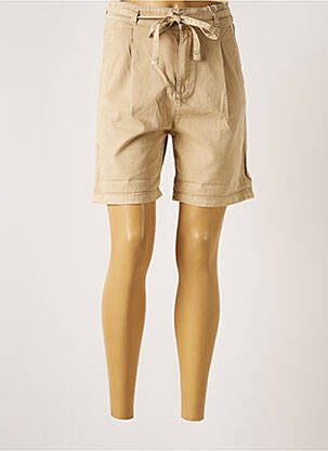 Bermuda taille haute taille haute beige EDC femme