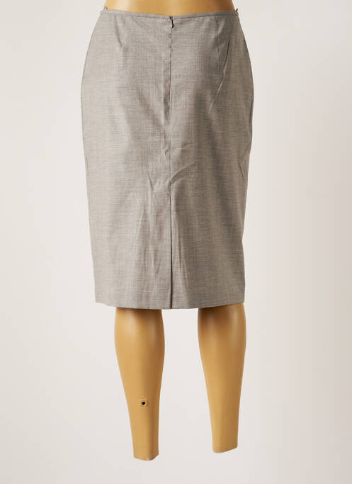 Jupe mi-longue taille à pinces gris BASLER femme