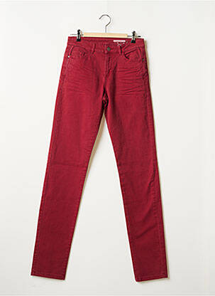 Pantalon slim broderie rivets taille normale rouge EDC BY ESPRIT femme