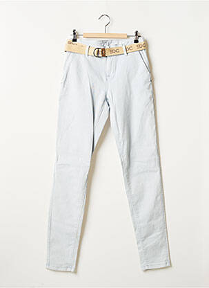 Pantalon chino fermeture zippée sous rabat boutonné taille normale bleu EDC BY ESPRIT femme
