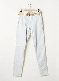 Pantalon chino fermeture zippée sous rabat boutonné taille normale bleu EDC BY ESPRIT femme