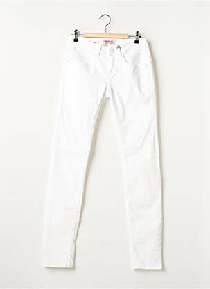 Pantalon slim broderie rivets taille normale blanc STREET ONE femme