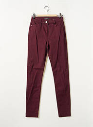 Pantalon slim broderie rivets taille haute violet ESPRIT femme