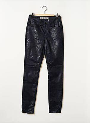 Pantalon slim broderie rivets taille normale bleu GEISHA femme
