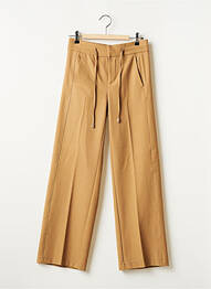 Pantalon large tissage crêpe taille normale beige STREET ONE femme