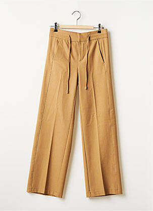 Pantalon large tissage crêpe taille normale beige STREET ONE femme