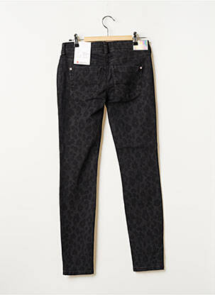 Jeans coupe slim broderie rivets taille basse noir STREET ONE femme