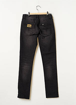 Jeans coupe slim broderie rivets taille basse noir LOIS femme
