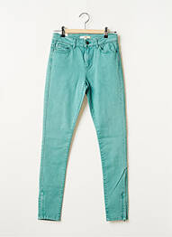 Jeans coupe slim broderie rivets taille basse vert ESPRIT femme