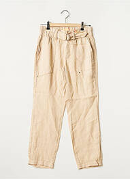 Pantalon 7/8 taille élastique taille normale beige STREET ONE femme