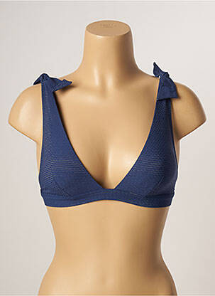 Haut de maillot de bain stretch haut triangles bleu SIMONE PERELE femme