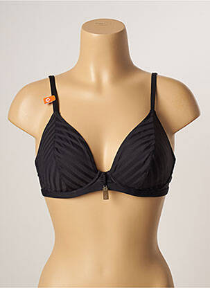Haut de maillot de bain stretch haut soutien-gorge emboitant noir CHERRY BEACH femme