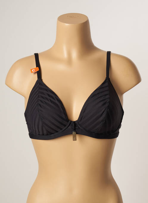 Haut de maillot de bain stretch haut soutien-gorge emboitant noir CHERRY BEACH femme