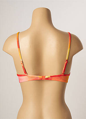 Haut de maillot de bain stretch haut soutien-gorge push-up orange CHERRY BEACH femme