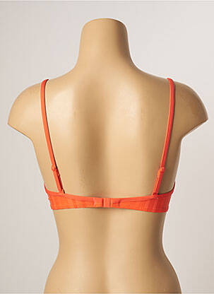 Haut de maillot de bain stretch haut soutien-gorge push-up orange CHERRY BEACH femme