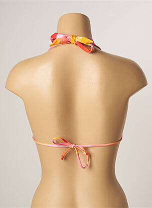 Haut de maillot de bain stretch haut triangles orange CHERRY BEACH femme