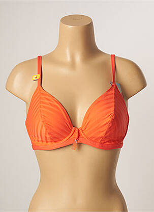 Haut de maillot de bain stretch haut soutien-gorge emboitant orange CHERRY BEACH femme