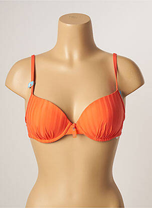 Haut de maillot de bain stretch haut soutien-gorge moulé orange CHERRY BEACH femme