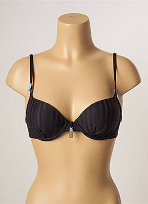 Haut de maillot de bain stretch haut soutien-gorge moulé noir CHERRY BEACH femme