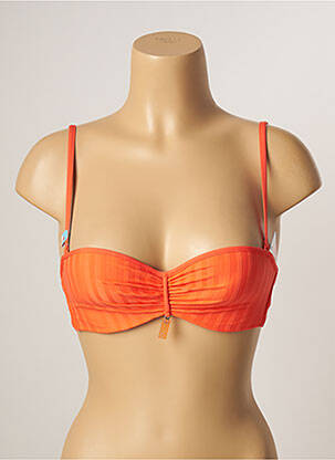 Haut de maillot de bain stretch haut soutien-gorge balconnet orange CHERRY BEACH femme