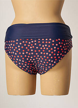 Bas de maillot de bain effet matière satinée culotte bleu BESTFORM femme