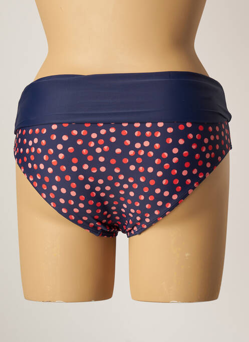 Bas de maillot de bain effet matière satinée culotte bleu BESTFORM femme