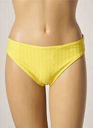 Bas de maillot de bain effet matière satinée culotte jaune CHERRY BEACH femme