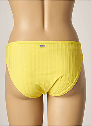 Bas de maillot de bain effet matière satinée culotte jaune CHERRY BEACH femme