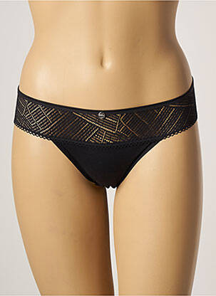 Tanga finition dentelle noir FEMILET femme