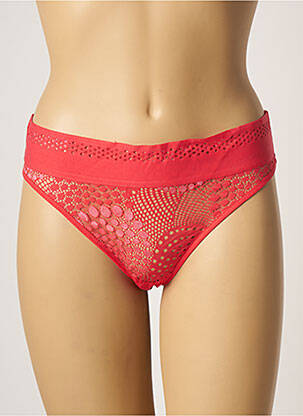 Culotte haute tissage dentelle rouge IMPLICITE femme