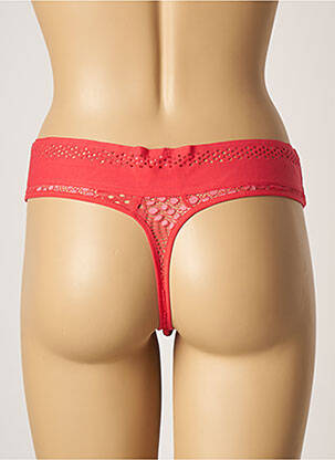 Culotte haute tissage dentelle rouge IMPLICITE femme
