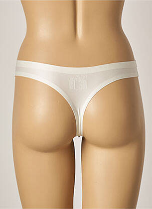 Tanga effet matière satinée beige SIMONE PERELE femme