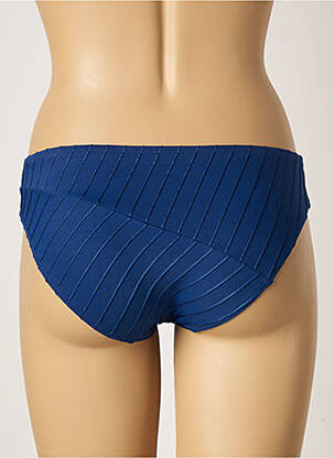 Bas de maillot de bain tissage texturé culotte bleu LOU femme