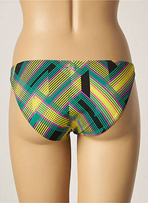 Bas de maillot de bain effet matière satinée bikini vert CHERRY BEACH femme