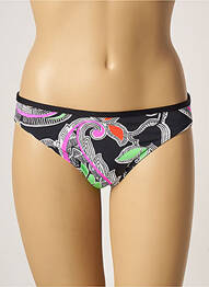 Bas de maillot de bain effet matière satinée culotte noir CHERRY BEACH femme