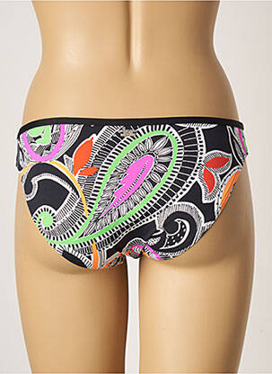 Bas de maillot de bain effet matière satinée culotte noir CHERRY BEACH femme