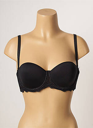 Soutien-gorge effet matière satinée haut soutien-gorge balconnet noir SIMONE PERELE femme